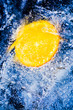 Fresh orange in cool water