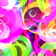 Retro color circle pattern glowing