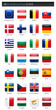 28 EU Countries National Flag - Square Icons