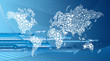 arrows and world map