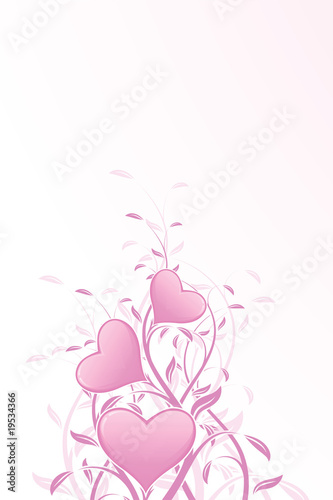Vector: Floral Valentine's Day background Floral Valentine's Day background