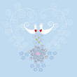Love birds and heart ornament