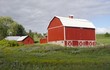 Red barn summer day