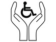disabled care sign vector disabled care sign vector