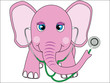 pink doctor elephant vector pink doctor elephant vector