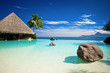 Infinity pool with artificial beach and ocean Infinity pool with artificial beach and ocean