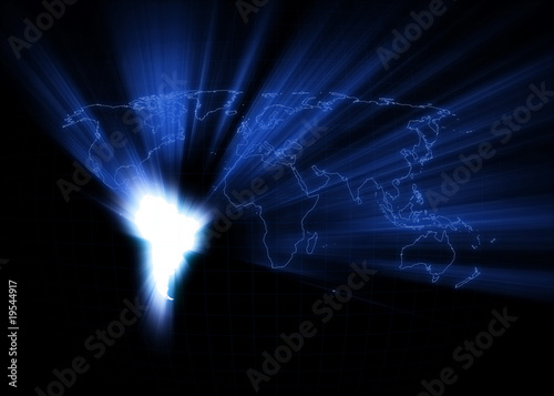 Illustration: World Map - South America World Map - South America
