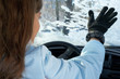Foto: Frau Auto Winter Frau Auto Winter