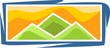 cliff of mountain with colour background