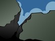 Illustration of a cliff of stone mountain