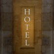 Illuminated hotel sign