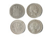 Antique silver dutch coins of 1847 and 1928
