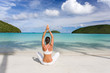 woman tropical beach