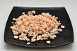 Photo: Boiled shrimps on black plate Boiled shrimps on black plate