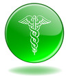 Bouton Web ”Santé” (Médecine Hôpital Urgences Pharmacie Caducée)
