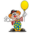 Clown mit Luftballon Clown mit Luftballon