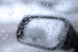 waterdrops on car window ,driver`s side