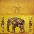 Indischer Elefant gemalt