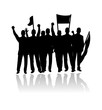 riot and protest crowd vector silhouette riot and protest crowd vector silhouette