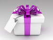 3d gift with blank note paper isolated-high res 3d gift with blank note paper isolated-high res