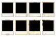Empty vintage photo frames