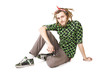 young dreadlock man sit isolated young dreadlock man sit isolated