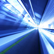 Escalator in motion