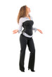 Casual Surprised Women. Studio Shoot Over White Background.