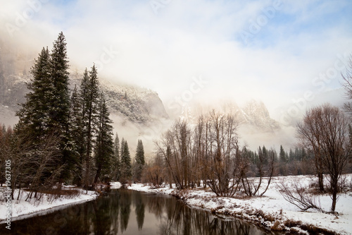 Photo: Yosemite Landscape with Low Lying Clouds Yosemite Landscape with Low Lying Clouds