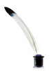 Ink feather and inkwell