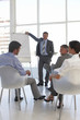 Young businessman presenting