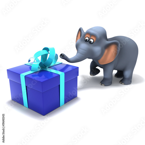 Illustration: Elephant big present Elephant big present