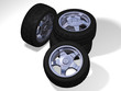 4 jantes avec des pneus sport