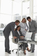 Businesswoman with her team