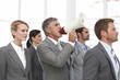 Businessman screaming