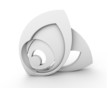 Abstract eye shaped form on white Abstract eye shaped form on white
