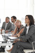 Making funny face at a meeting