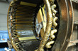 parts of electric motor in the workshop