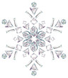 Snowflake made from different cut diamonds isolated on white Snowflake made from different cut diamonds isolated on white