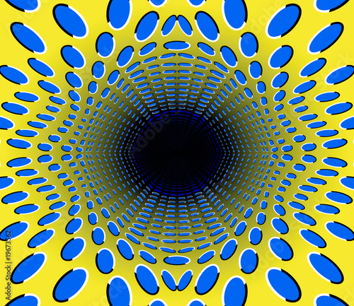 Vector: black hole. optical illusion. black hole. optical illusion.