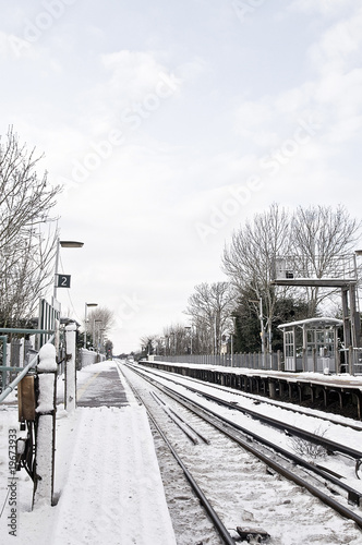 Photo: Railway in snow Railway in snow