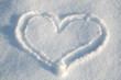 Herz im Schnee