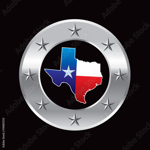 Vector: texas lonestar state silver star round frame texas lonestar state silver star round frame
