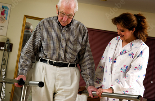 Photo: Man in physical rehabilitation Man in physical rehabilitation
