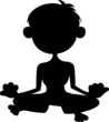 Illustration: Illustration of boy relaxing yoga Illustration of boy relaxing yoga