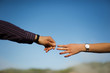 Couple hands