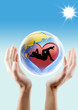 Photo: Girl and heart Girl and heart