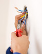 Handyman working closeup Handyman working closeup