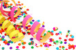 Party decoration isolated on white background