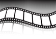 Film strip reflected  and swirled